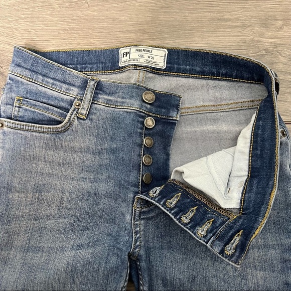 Free People Women’s Button Fly Skinny Jeans size 26 - Picture 6 of 11